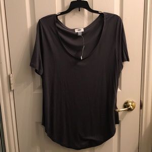 Gray Short Sleeve Top
